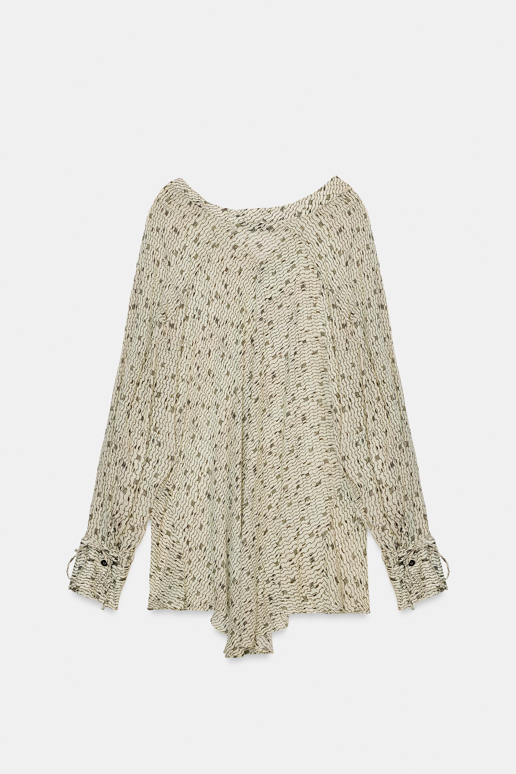 ZW COLLECTION PRINTED FLOWY SHIRT